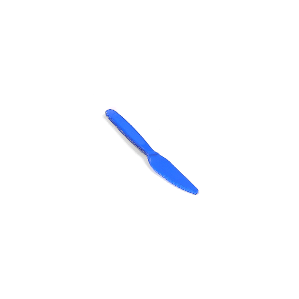 RW Kids Blue Plastic Knife - 7" - 10 count box