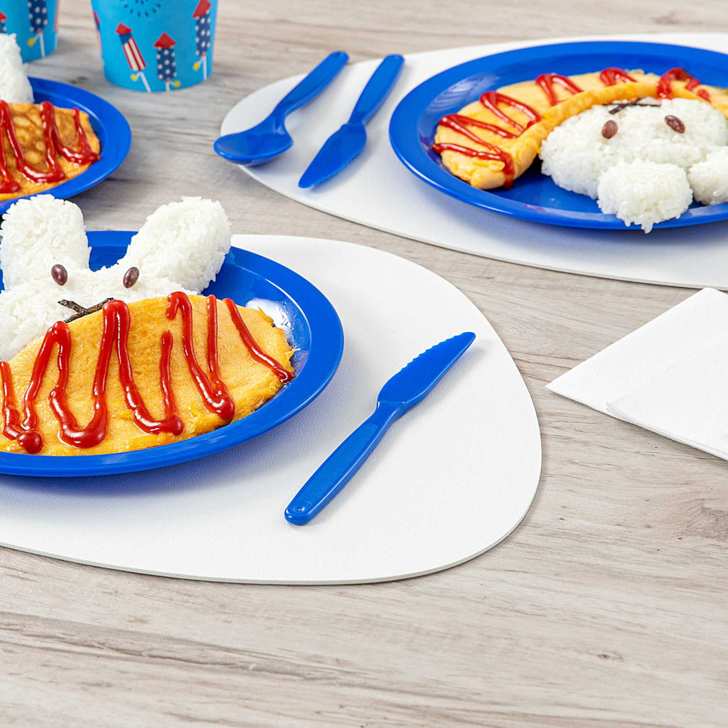 RW Kids Blue Plastic Knife - 7" - 10 count box
