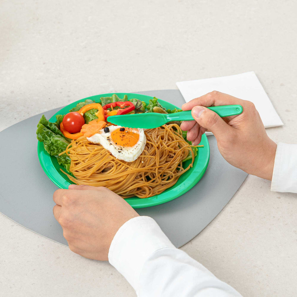 RW Kids Green Plastic Knife - 7" - 10 count box