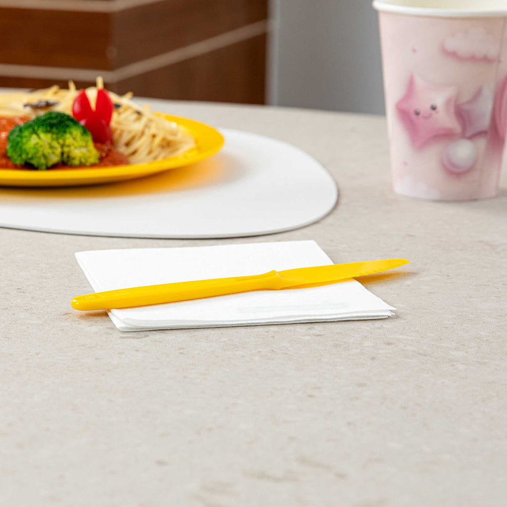 RW Kids Yellow Plastic Knife - 7" - 10 count box
