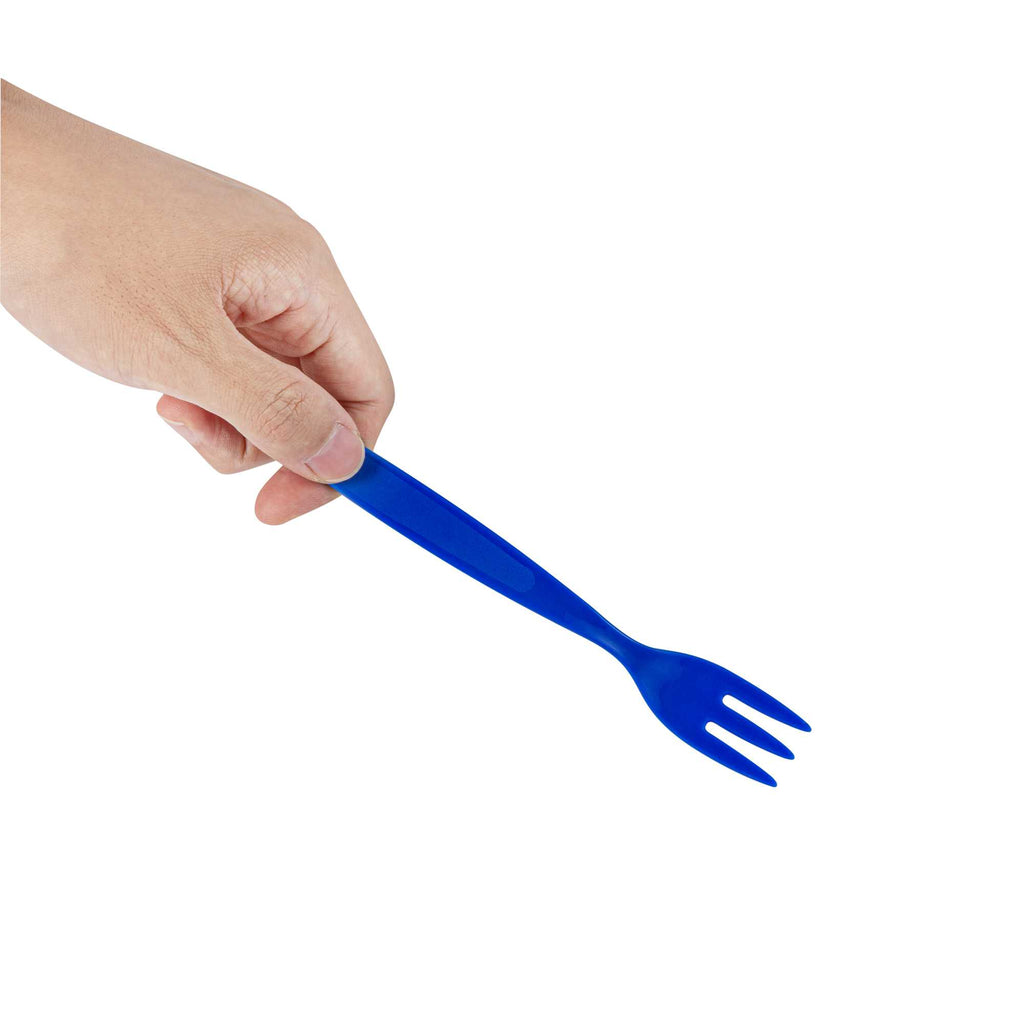 RW Kids Blue Plastic Fork - 6 3/4" - 10 count box