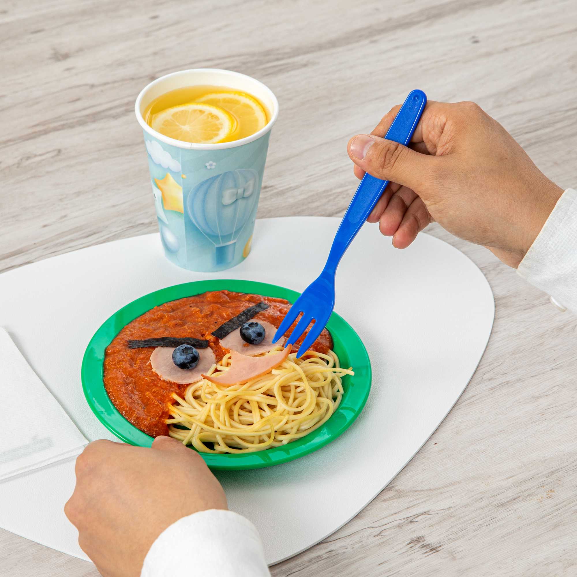 RW Kids Blue Plastic Fork - 6 3/4" - 10 count box