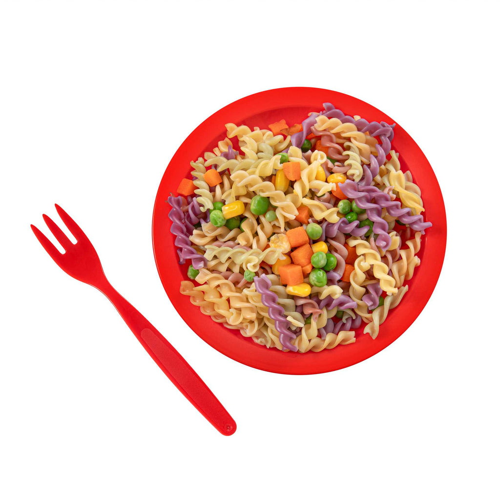 RW Kids Red Plastic Fork - 6 3/4" - 10 count box