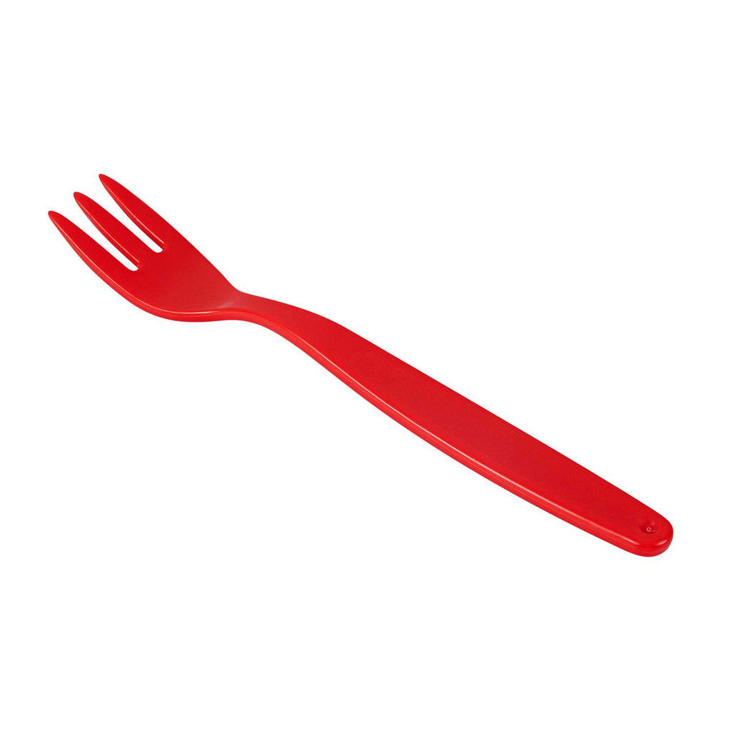 RW Kids Red Plastic Fork - 6 3/4" - 10 count box