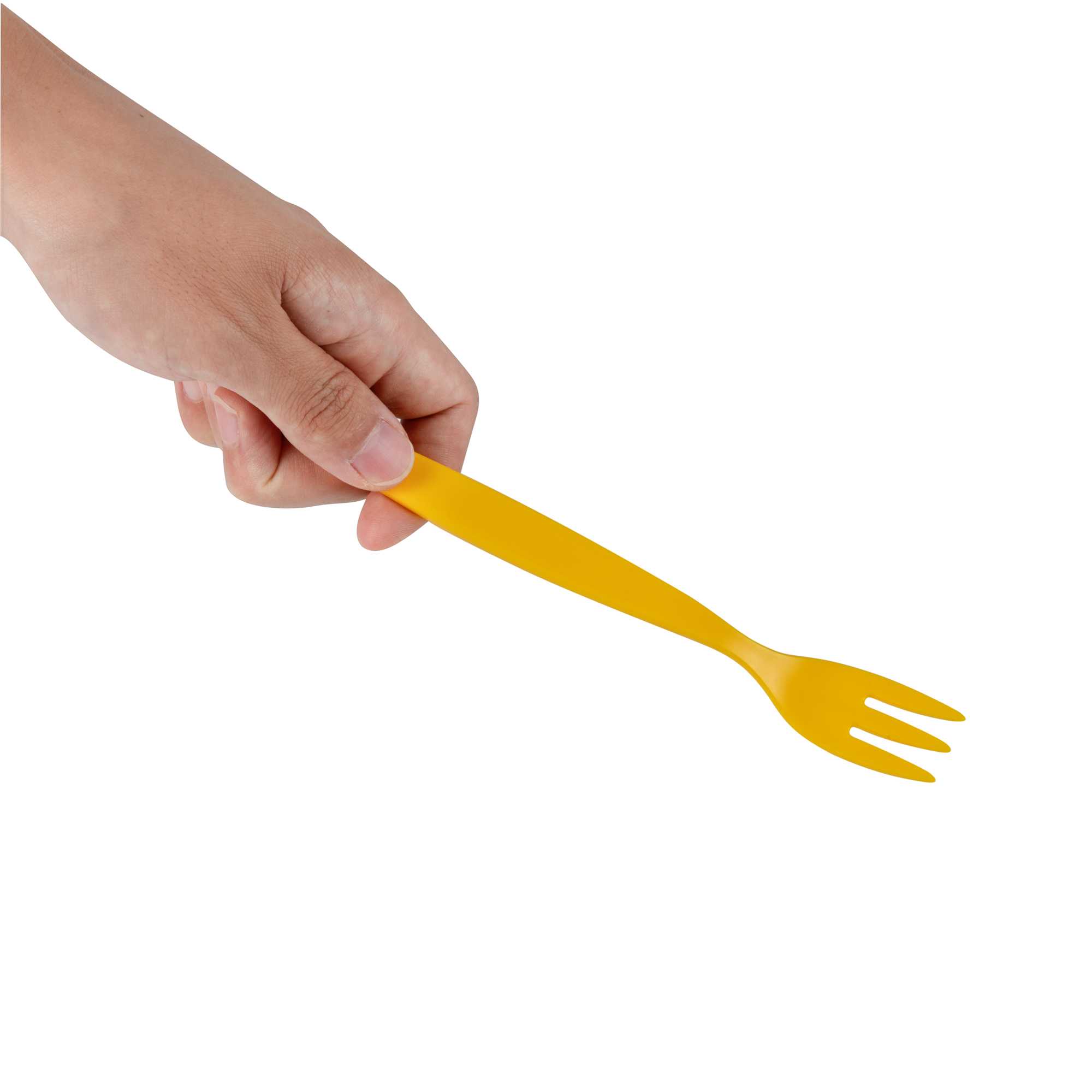 RW Kids Yellow Plastic Fork - 6 3/4" - 10 count box