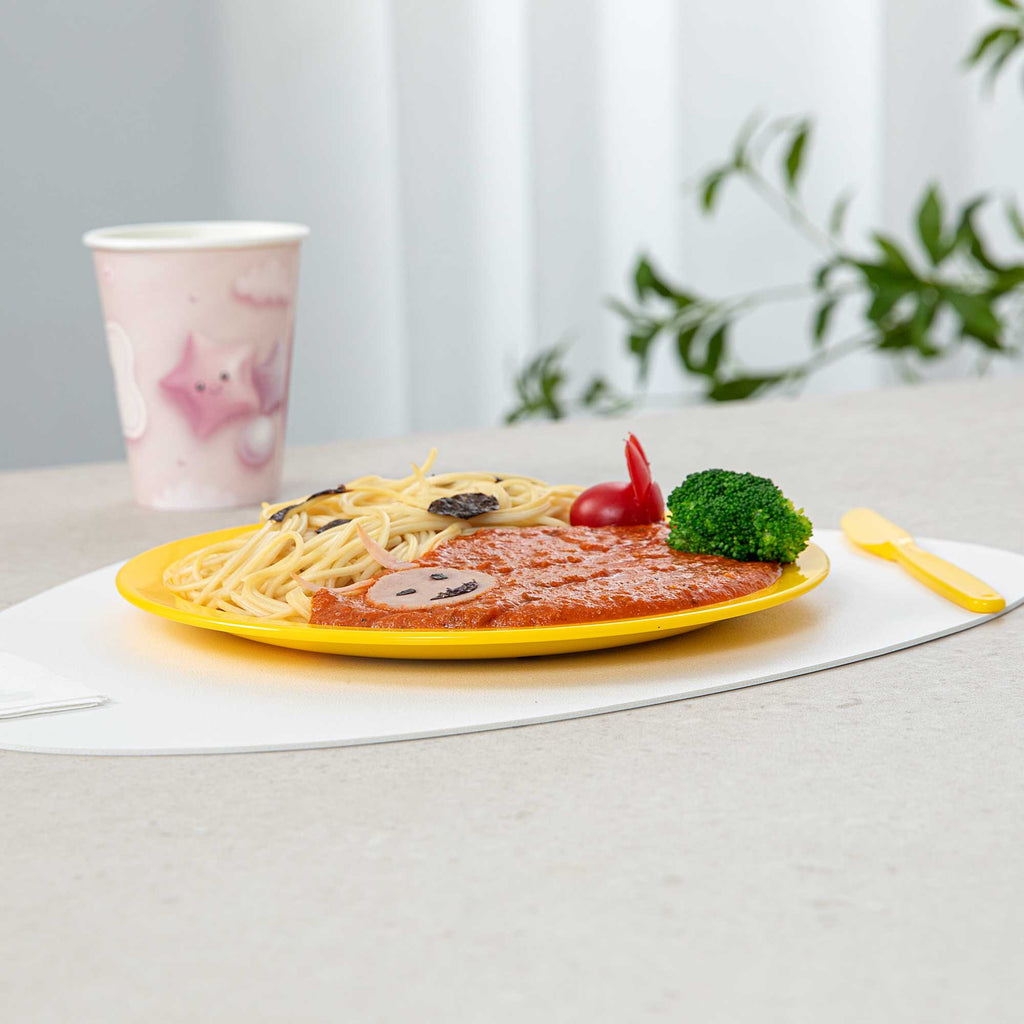 RW Kids Round Yellow Plastic Plate - 9" x 9" - 10 count box
