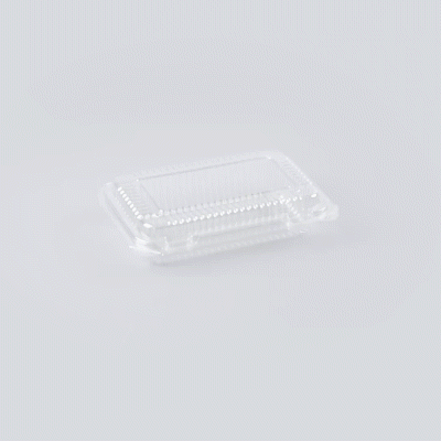Thermo Tek Rectangle Clear Plastic Clamshell Container - 6" x 4" x 1 1/2" - 100 count box