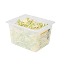 Met Lux Rectangle White Polypropylene Half Size Food Pan - 8" Deep, with Label - 1 count box