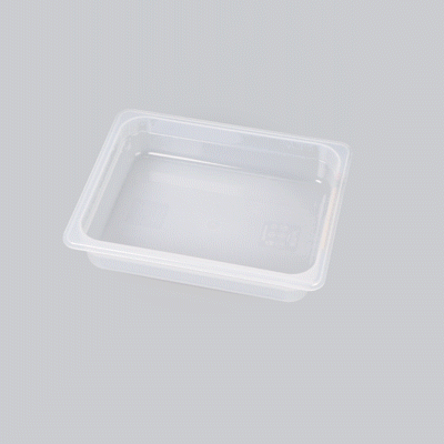 Met Lux Rectangle White Polypropylene Half Size Food Pan - 2.5" Deep, with Label - 10 count box