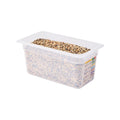 Met Lux Rectangle White Polypropylene 1/3 Size Food Pan - 6" Deep, with Label - 10 count box