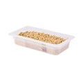 Met Lux Rectangle White Polypropylene 1/3 Size Food Pan - 2.5" Deep, with Label - 10 count box