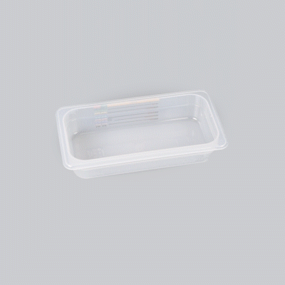 Met Lux Rectangle White Polypropylene 1/3 Size Food Pan - 2.5" Deep, with Label - 10 count box