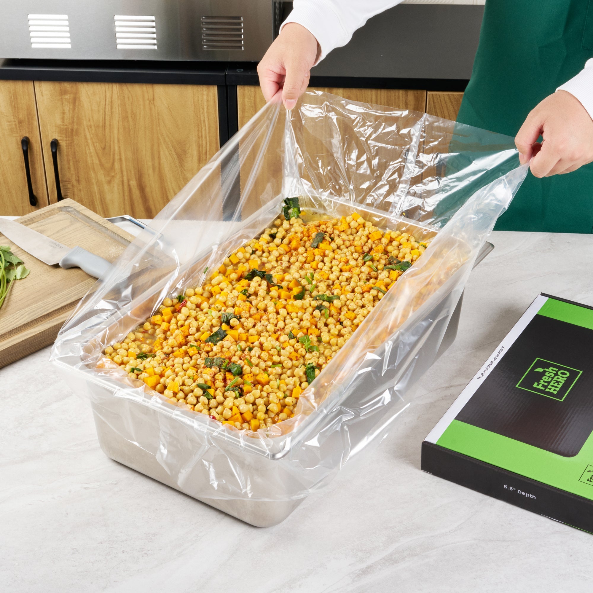 Fresh Hero Nylon Roasting Pan Liner - 6.5" Depth - 38" x 18" - 50 count box