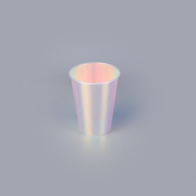 Bev Tek 12 oz Iridescent Plastic Hot / Cold Drinking Cup - 25 count box