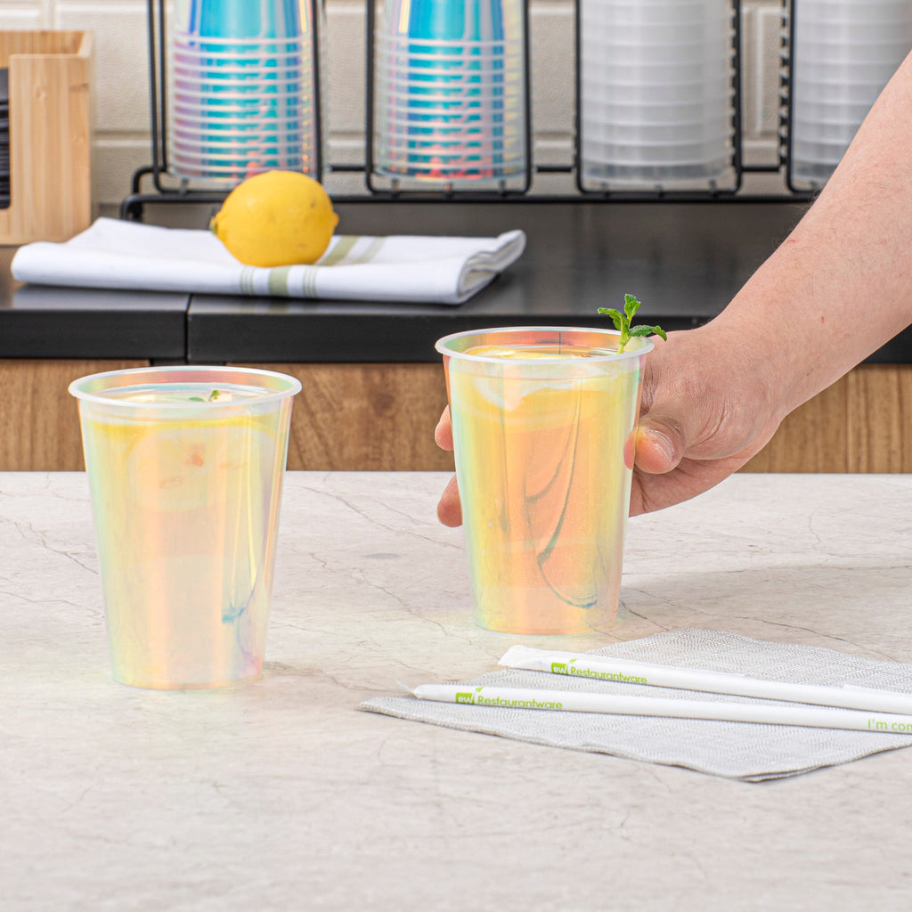 Bev Tek 12 oz Iridescent Plastic Hot / Cold Drinking Cup - 500 count box