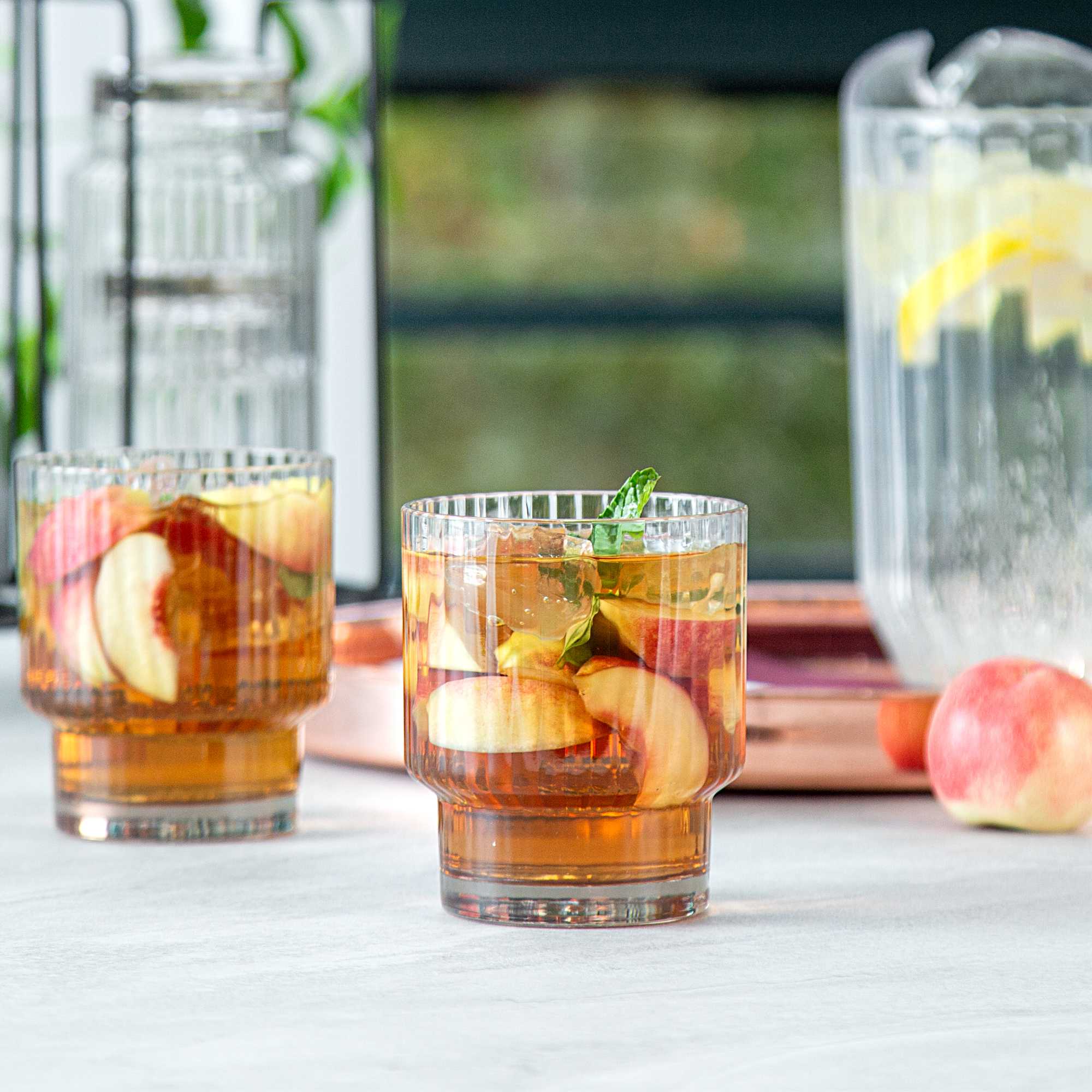 Bev Tek 11 oz Clear SAN Plastic Tumbler - Stackable - 6 count box