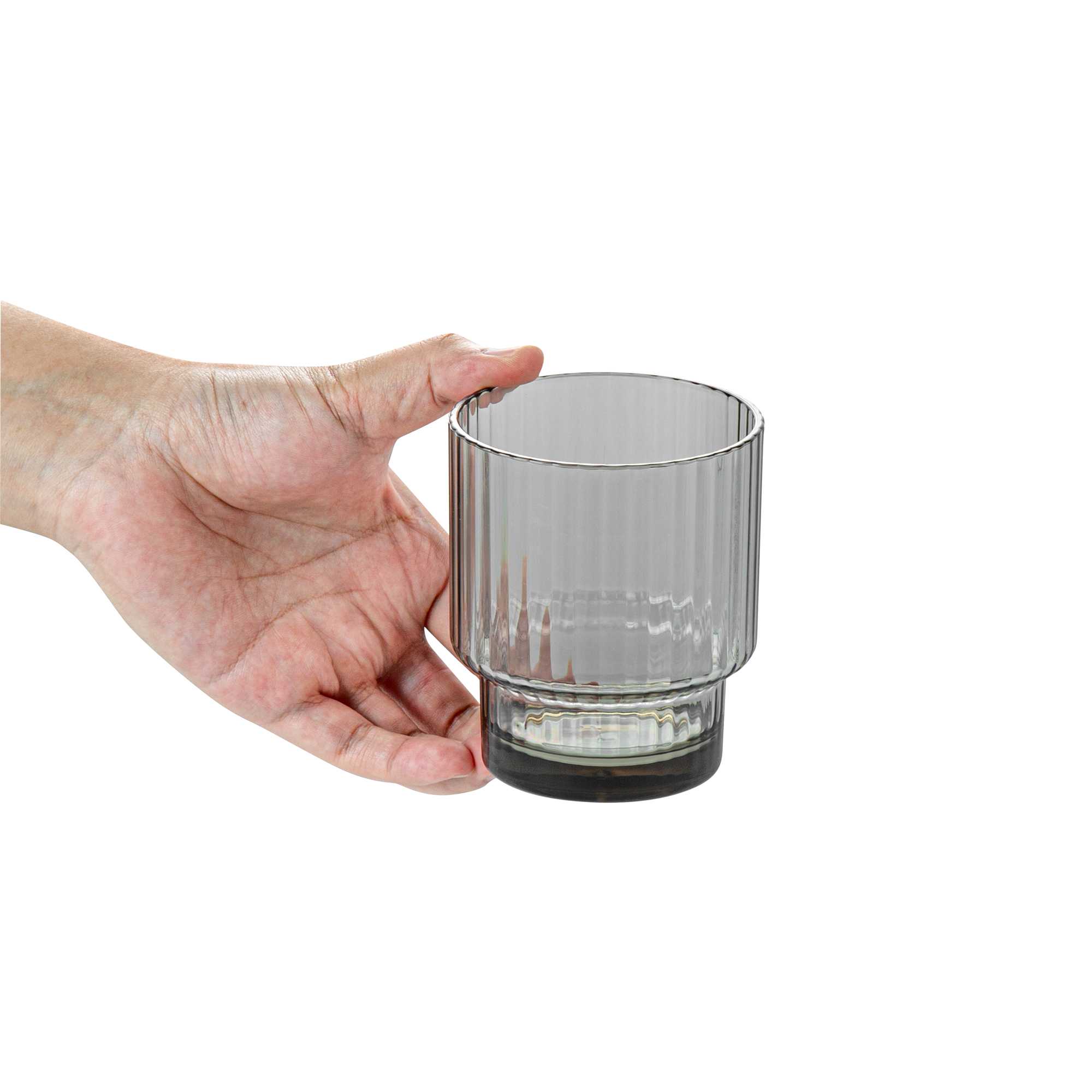 Bev Tek 11 oz Gray SAN Plastic Tumbler - Stackable - 6 count box