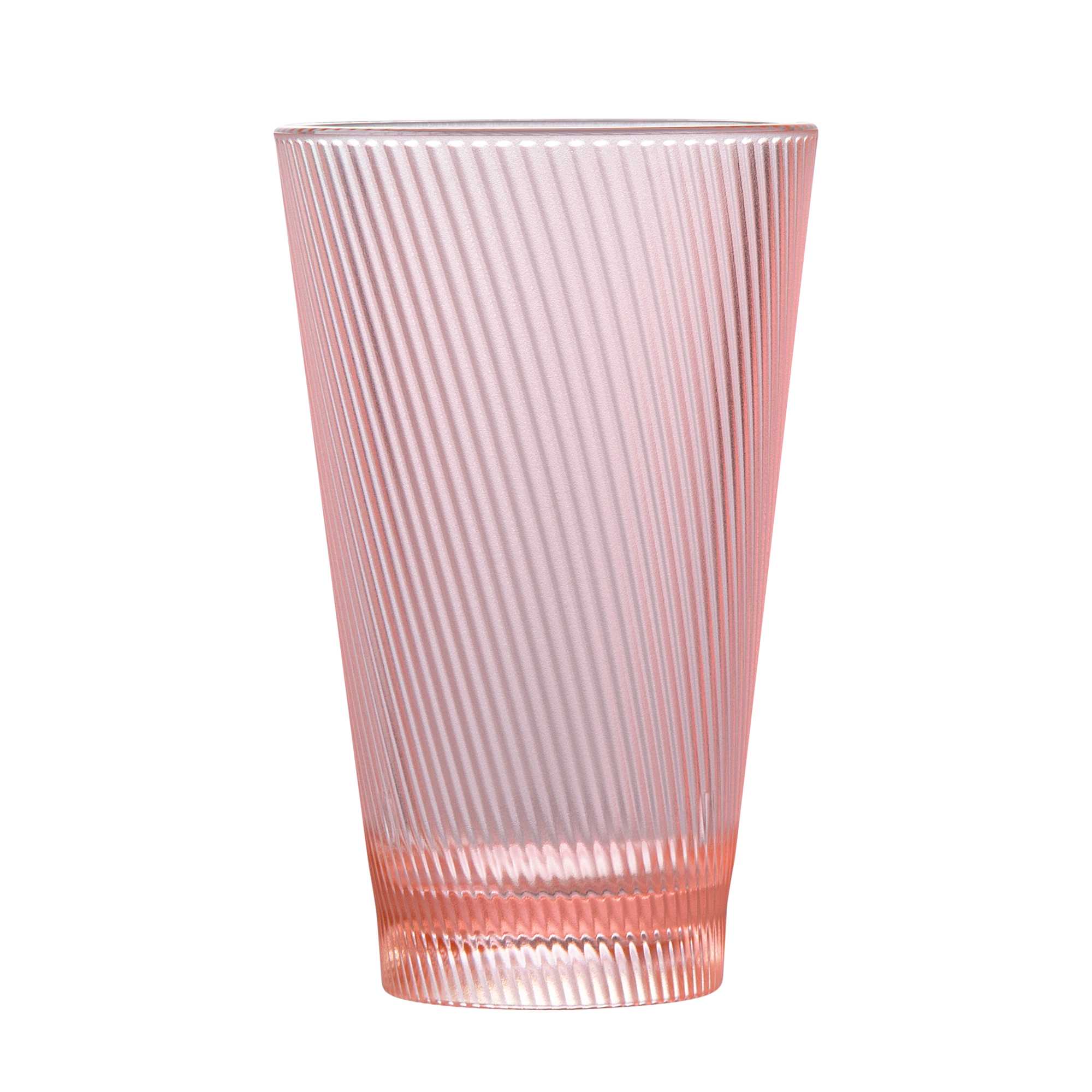 Bev Tek 14 oz Pink SAN Plastic Tumbler - 6 count box