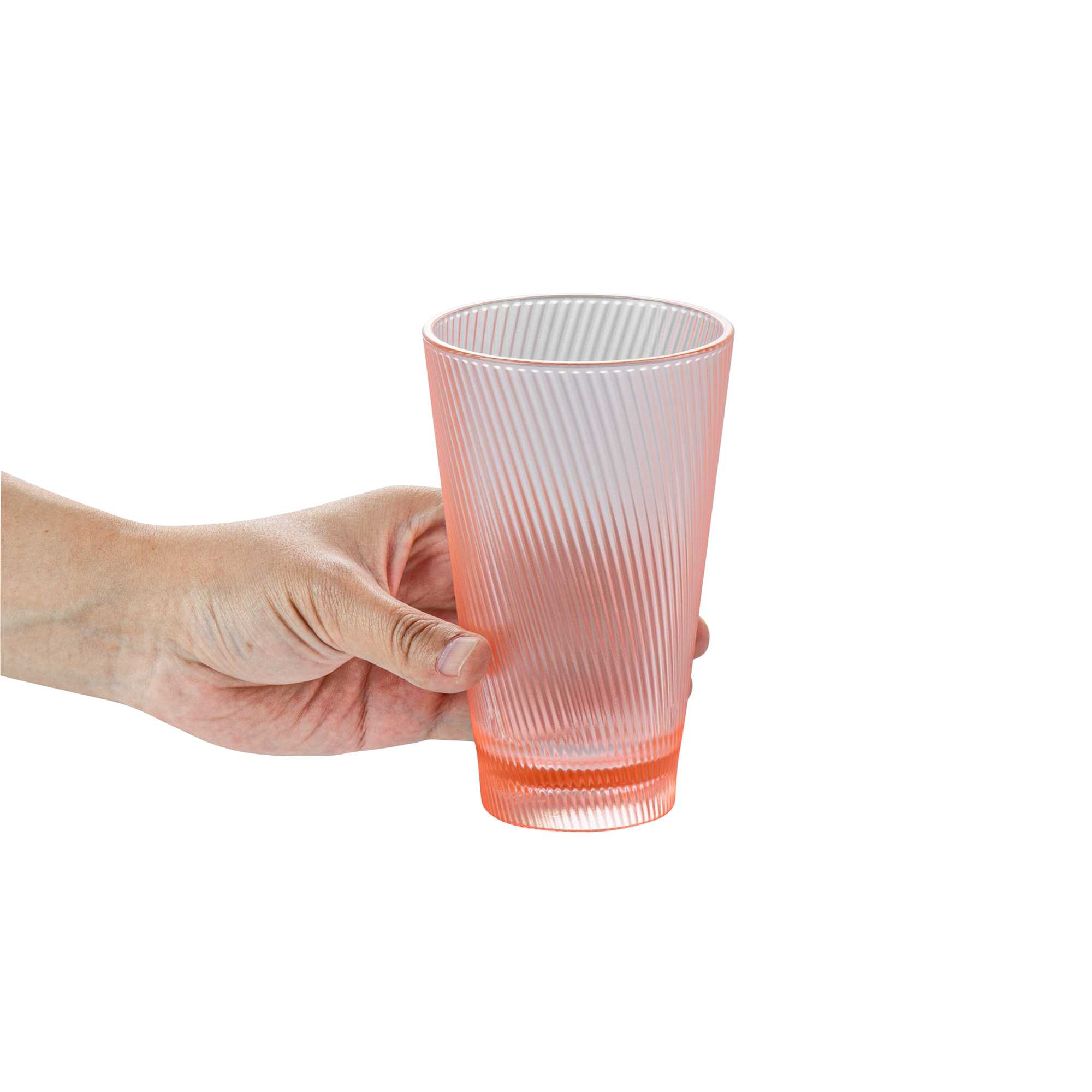 Bev Tek 14 oz Pink SAN Plastic Tumbler - 48 count box