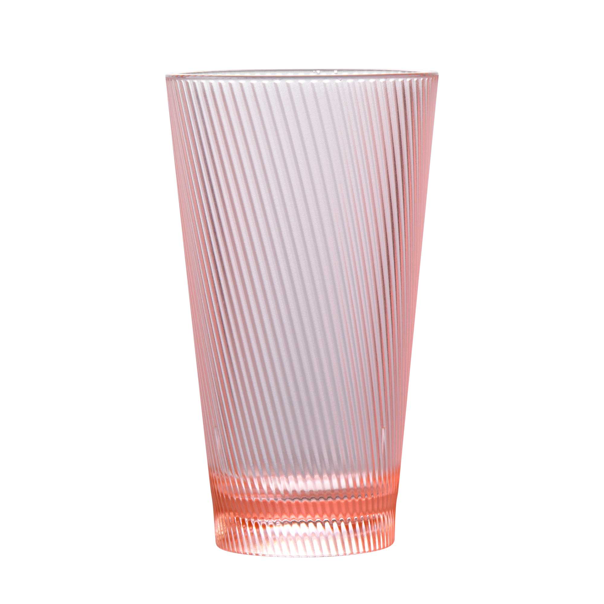 Bev Tek 16 oz Pink SAN Plastic Tumbler - 48 count box