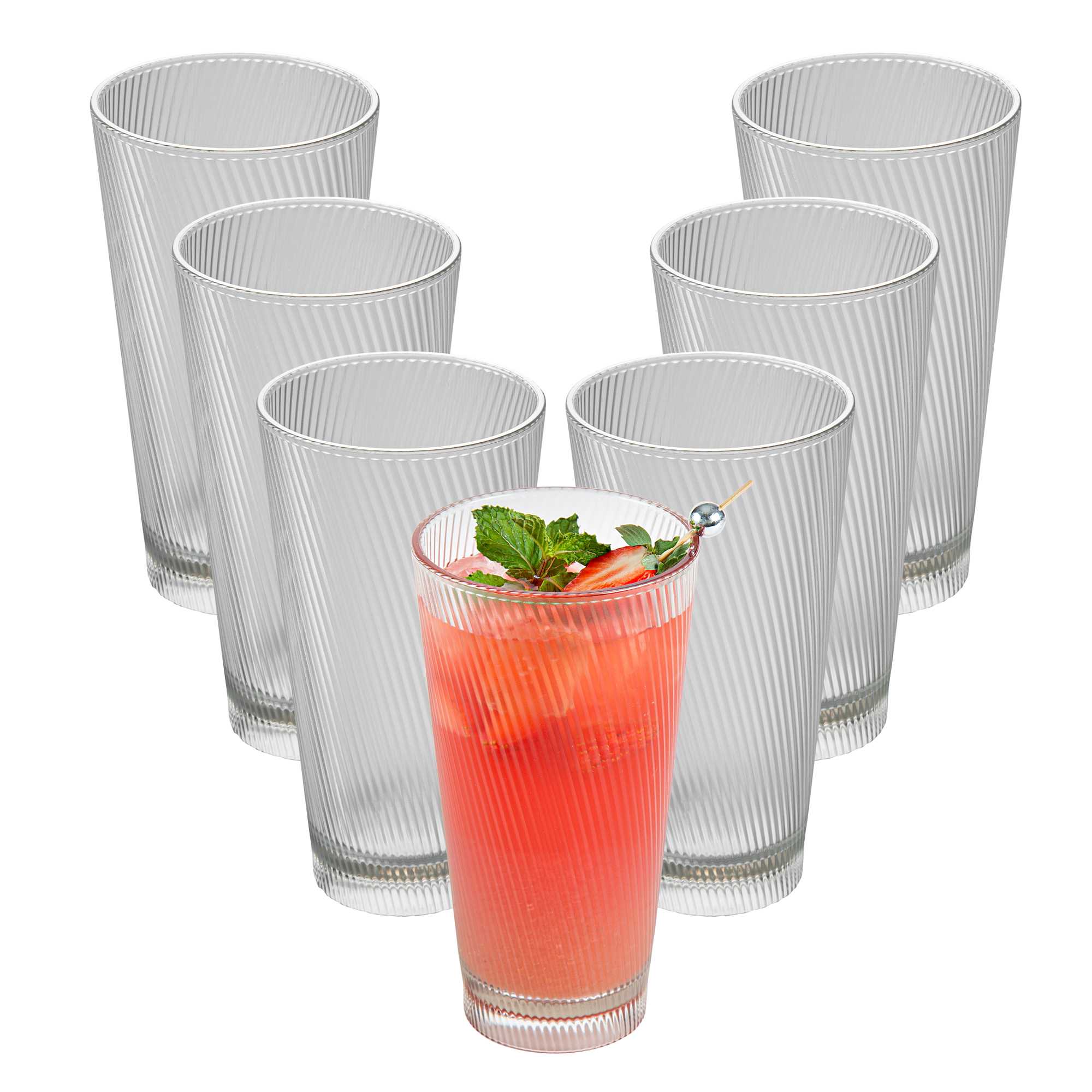 Bev Tek 20 oz Clear SAN Plastic Tumbler - 6 count box