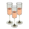 Bev Tek 6 oz Gray SAN Plastic Champagne Flute - 6 count box