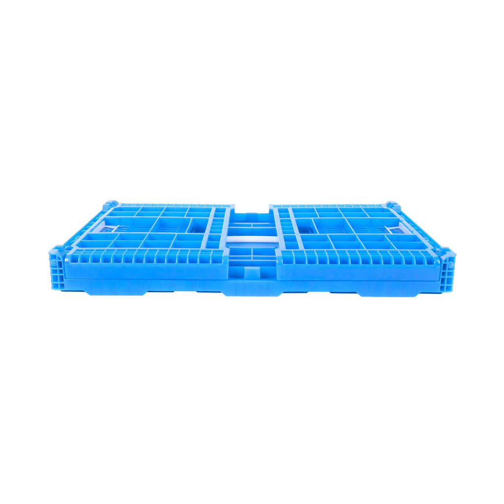 Cater Tek Rectangle Blue Plastic Collapsible Crate - Vented, Stackable - 23 3/4" x 15 3/4" x 11 3/4" - 1 count box