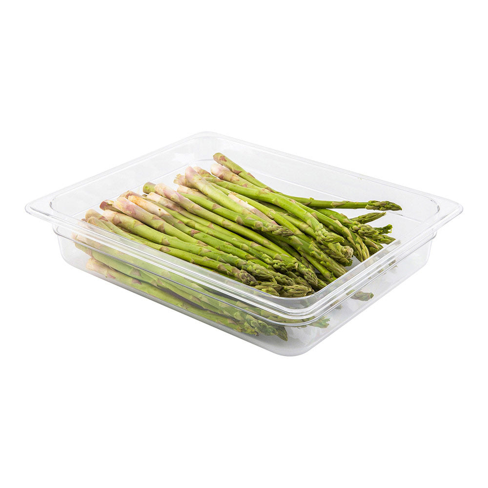 Met Lux Rectangle Clear Plastic 1/2 Size Cold Food Storage Container - 2.5" Depth - 1 count box