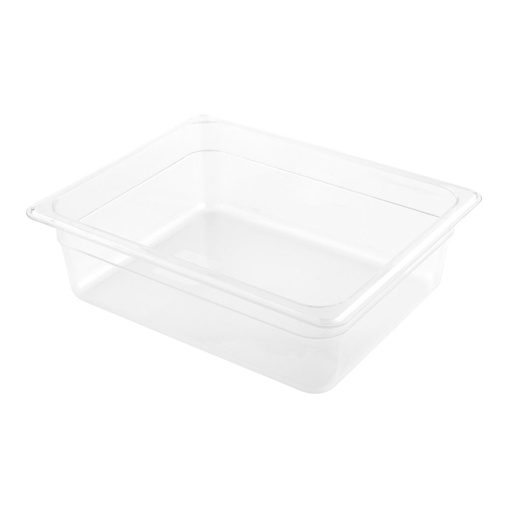 Met Lux Rectangle Clear Plastic 1/2 Size Cold Food Storage Container - 4" Depth - 1 count box