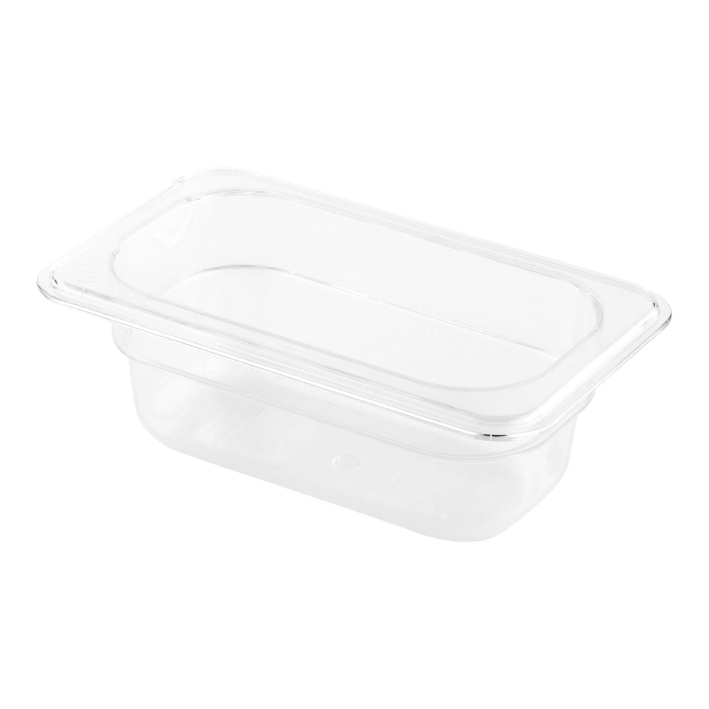 Met Lux Rectangle Clear Plastic 1/9 Size Cold Food Storage Container - 2.5" Depth - 1 count box