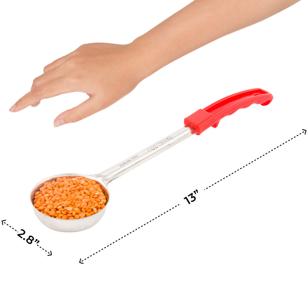 Met Lux 2 oz Stainless Steel Spoodle - Solid, with Red Handle - 1 count box