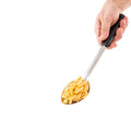 Met Lux Stainless Steel Serving Spoon - Solid, with Black Plastic Handle - 13" - 1 count box