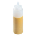 Sauce Tek 8 oz Clear Plastic Squeeze Bottle - Precision Tip - 2" x 2" x 7" - 1 count box