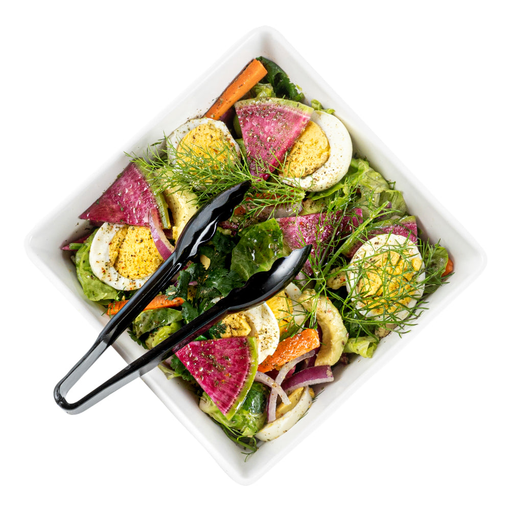 Cater Tek Black Plastic Catering Tongs - 6" - 1 count box