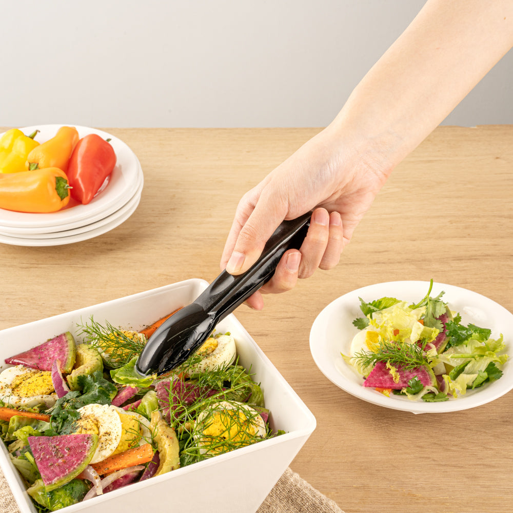 Cater Tek Black Plastic Catering Tongs - 6" - 1 count box