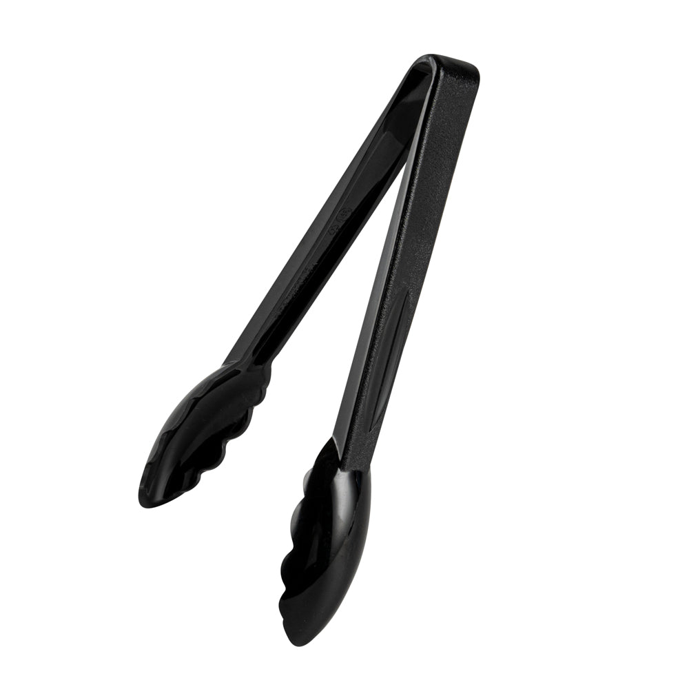 Cater Tek Black Plastic Catering Tongs - 9" - 1 count box