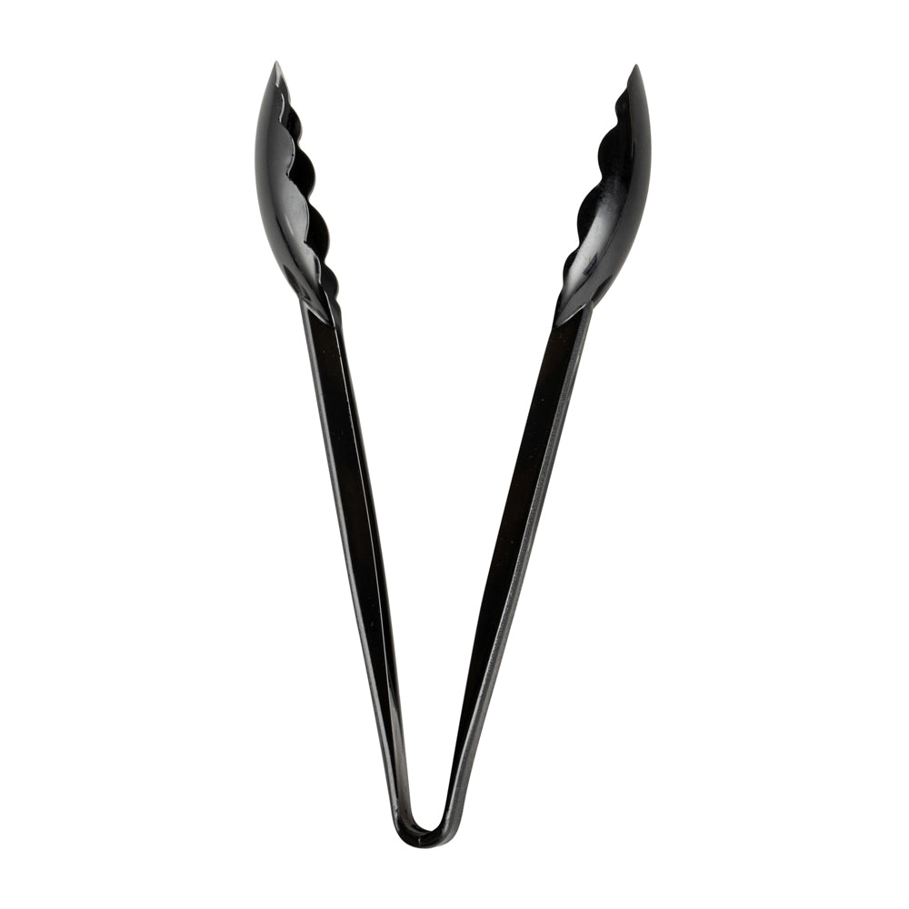Cater Tek Black Plastic Catering Tongs - 9" - 1 count box
