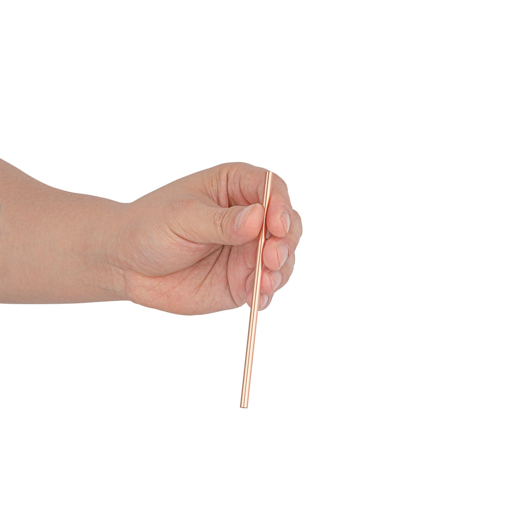 Bar Lux Copper-Plated Stainless Steel Straw - 5" - 2 count box