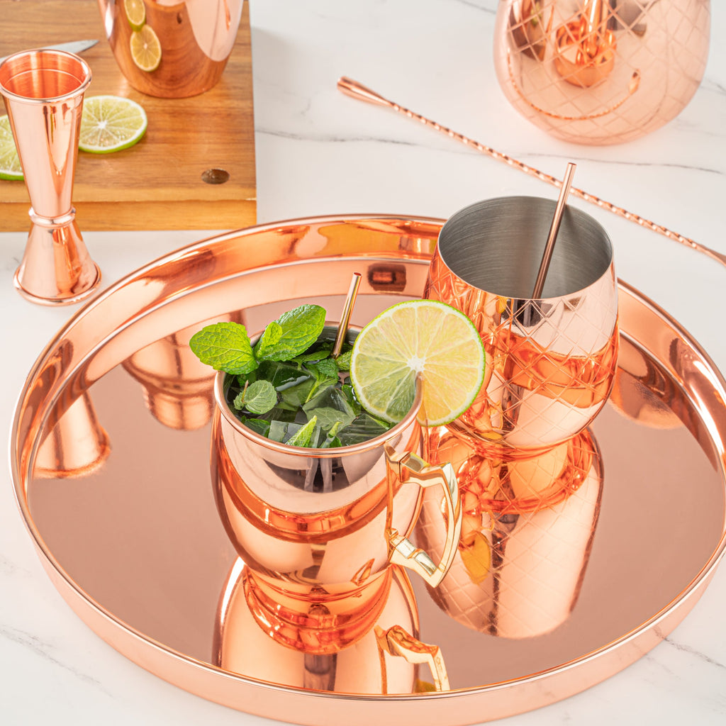 Bar Lux Copper-Plated Stainless Steel Straw - 5" - 2 count box