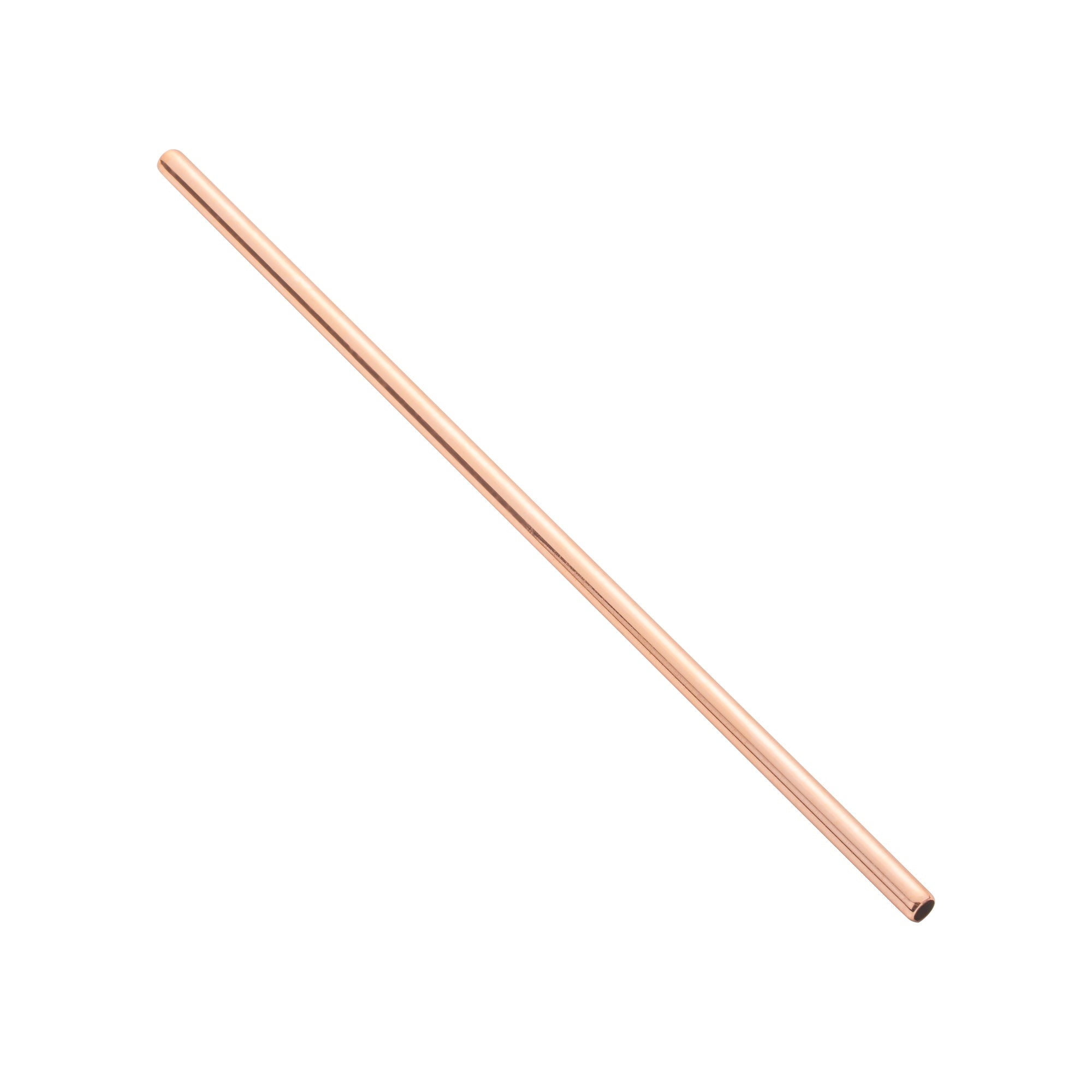 Bar Lux Copper-Plated Stainless Steel Straw - 7 1/2" - 2 count box