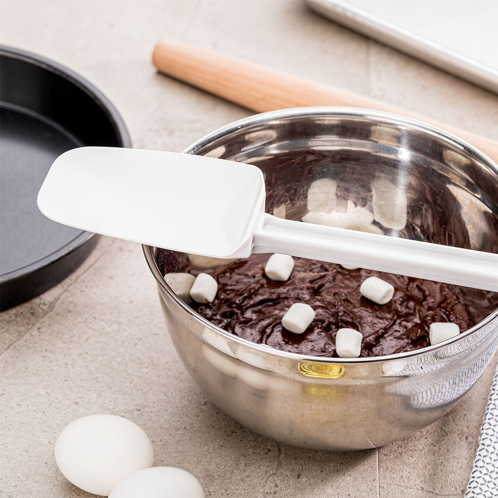 Met Lux White Rubber Spatula - Spoon-Shaped - 14" - 1 count box