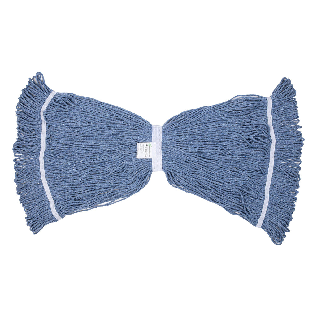 RW Clean 24 oz Blue Poly-Cotton Blend Wet Mop Head - Loop End - 1 count box