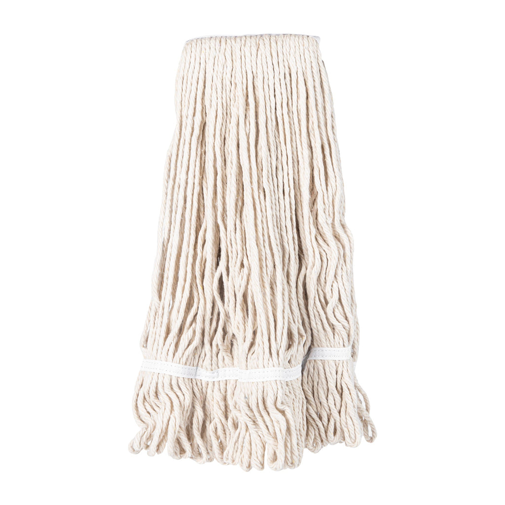RW Clean 24 oz White Poly-Cotton Blend Wet Mop Head - Loop End - 1 count box