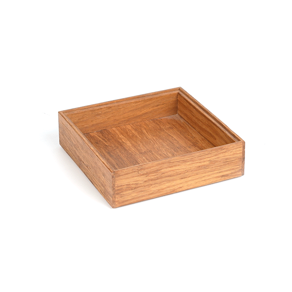 Eco Display Natural Bamboo Condiment Rack Box - 7" x 7" x 2" - 1 count box