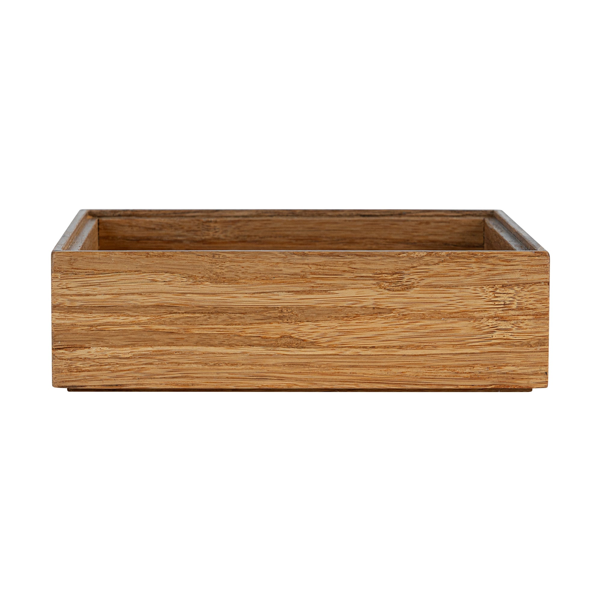 Eco Display Natural Bamboo Condiment Rack Box - 7" x 7" x 2" - 1 count box