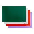 Chef 101 Rectangle Assorted Plastic Flexible Cutting Board / Chopping Mat Set - Includes 4 Mats - 18" x 12" - 1 count box