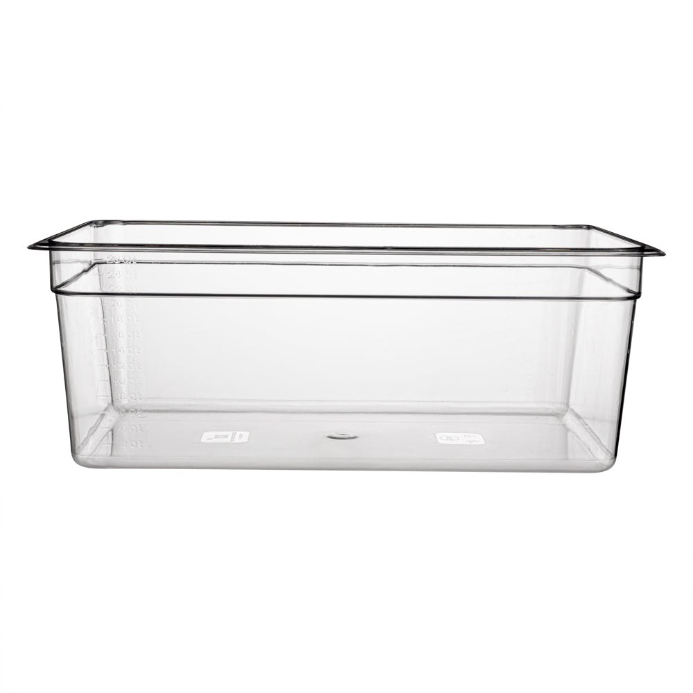 Met Lux Rectangle Clear Plastic Full Size Cold Food Storage Container - 8" Depth - 10 count box