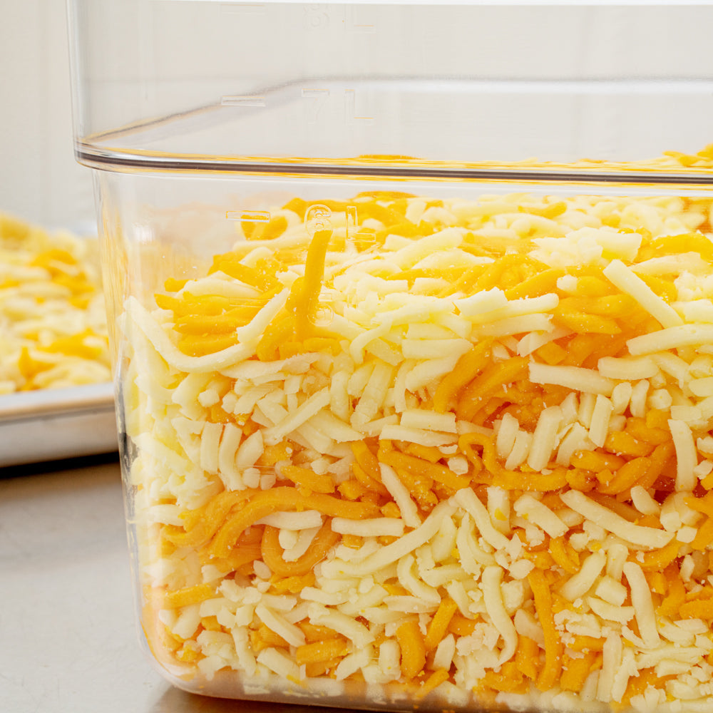 Met Lux Rectangle Clear Plastic 1/2 Size Cold Food Storage Container - 6" Depth - 10 count box