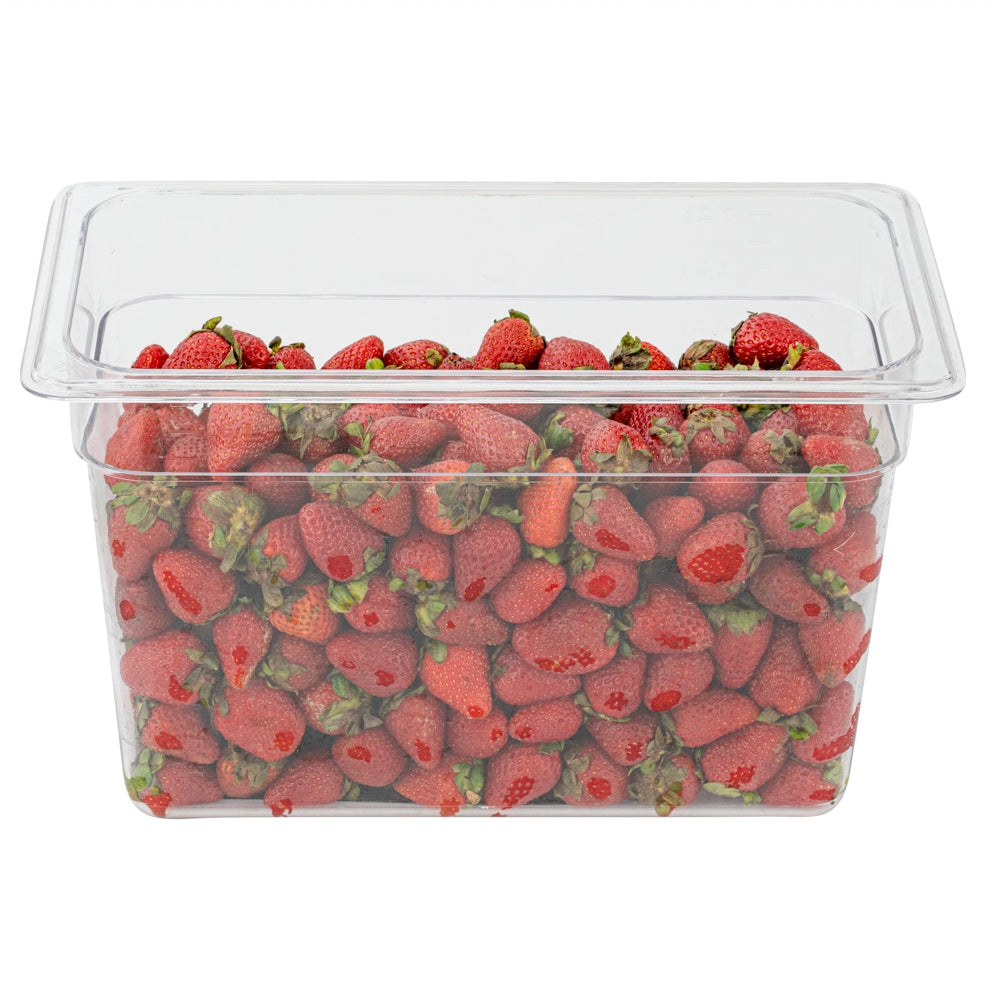 Met Lux Rectangle Clear Plastic 1/3 Size Cold Food Storage Container - 8" Depth - 10 count box