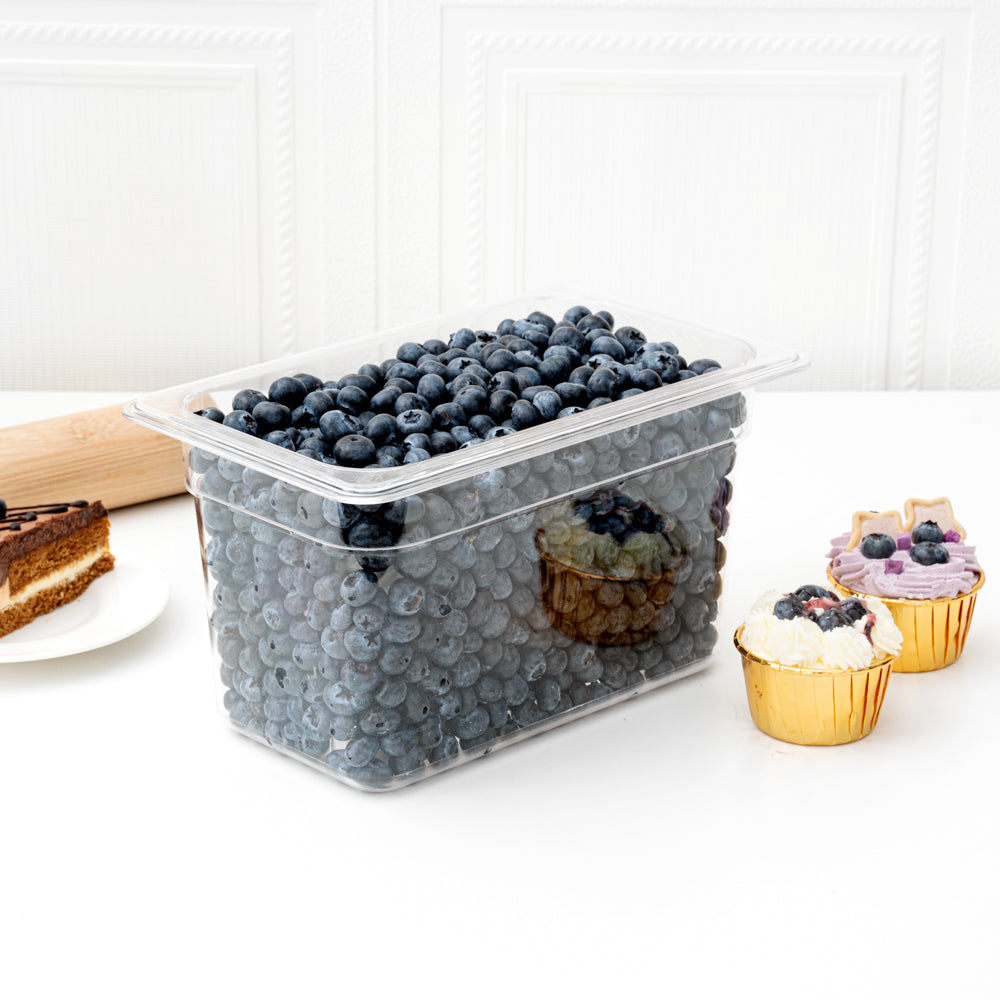 Met Lux Rectangle Clear Plastic 1/4 Size Cold Food Storage Container - 6" Depth - 10 count box
